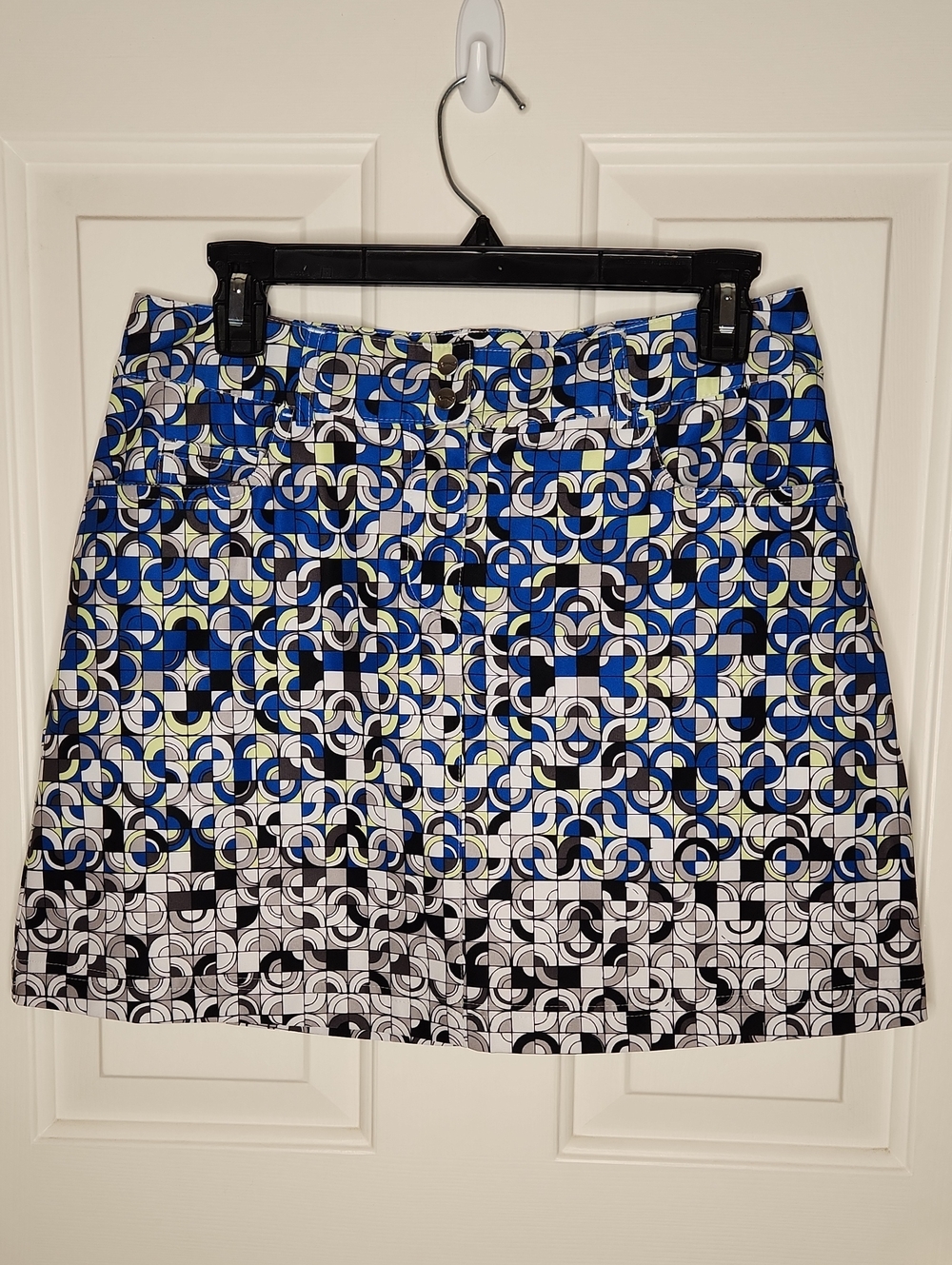 Slazenger Blue White Gray Green Geometric Print Skort Size 4